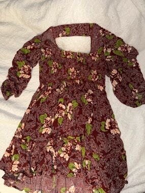 Free People Floral Smocked Dress mini dress